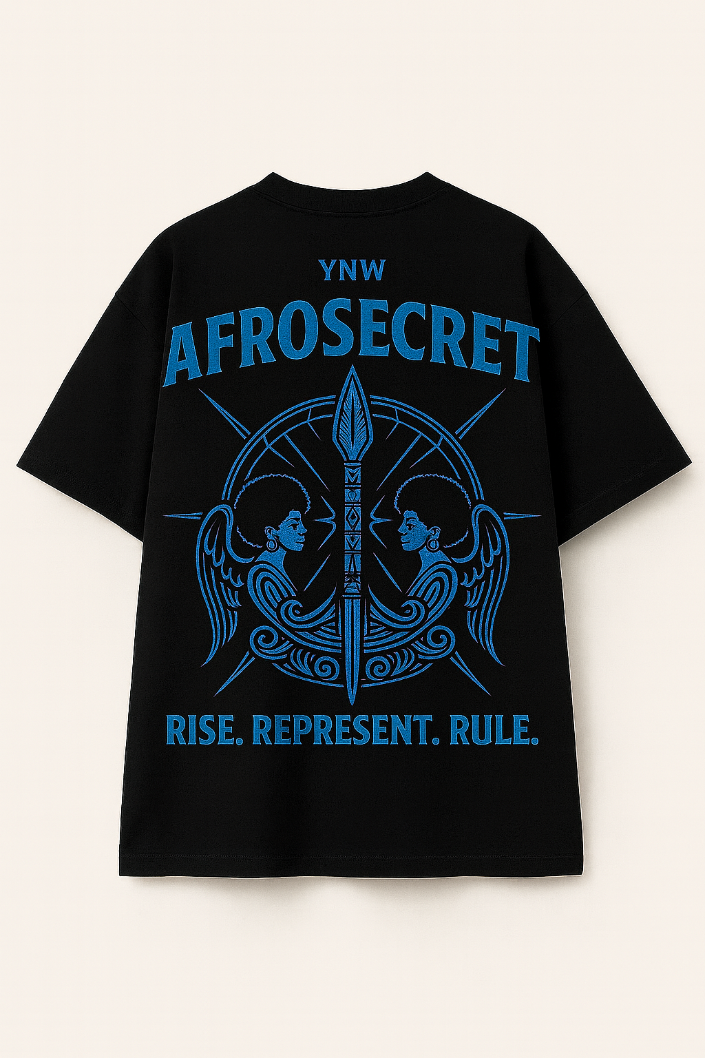 Afrosecret Sentinel Tee — "Rise. Represent. Rule.